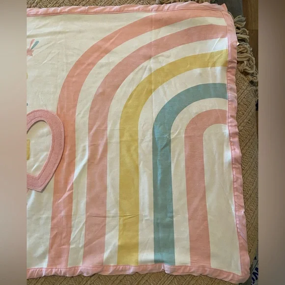NWOT rainbow baby girl blanket with months for monthly pictures - Picture 2 of 3